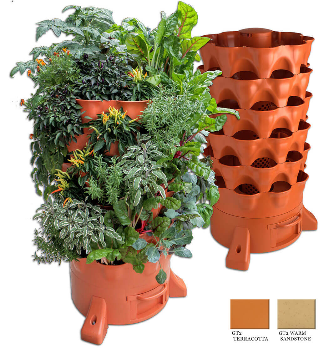 comapriz 2™, 50-Plant Composting Vertical Garden Planter